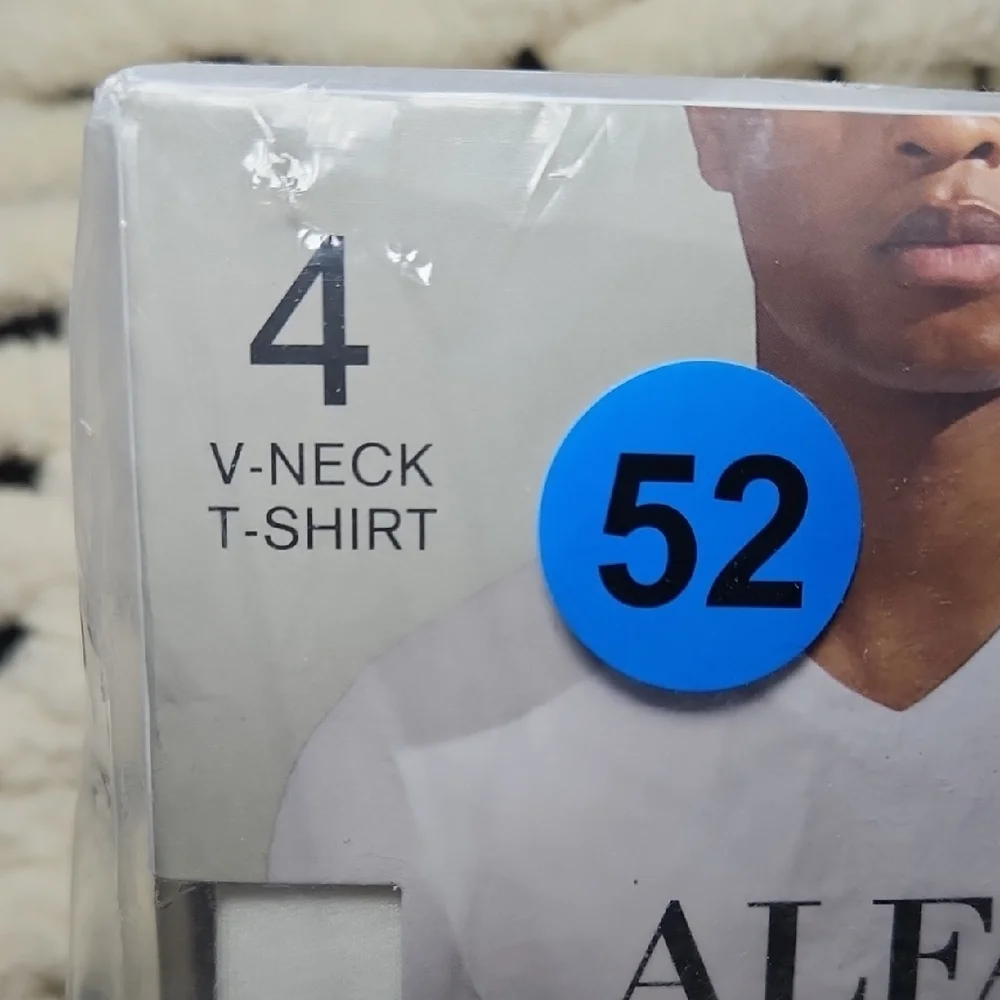 Alfani Men's Classic White 100% Cotton Regular Fit Undershirts V-neck T-shirts